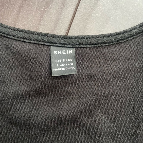 SHEIN prive Sweetheart Neck Bodycon Dress in black size 8/10 Large EUC - Picture 4 of 4